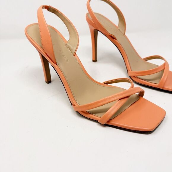 Veronica Beard Analita Orange Heel Sling Back Sandals Size 11 - Picture 4 of 7